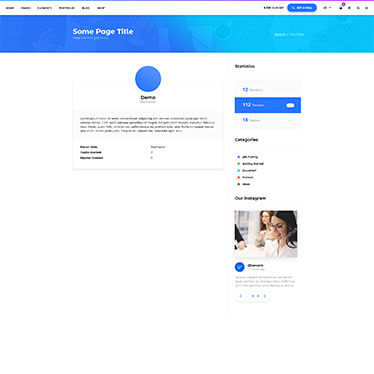 Forum User Page