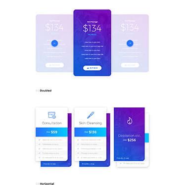 Pricing table